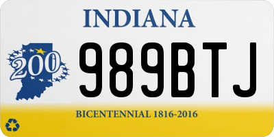 IN license plate 989BTJ