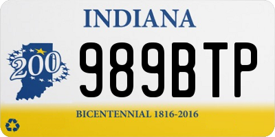 IN license plate 989BTP