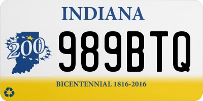 IN license plate 989BTQ