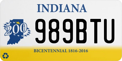 IN license plate 989BTU