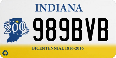 IN license plate 989BVB