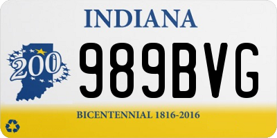 IN license plate 989BVG