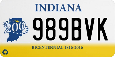 IN license plate 989BVK