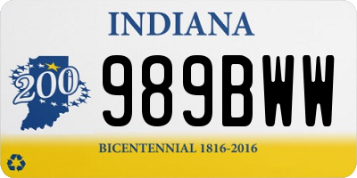 IN license plate 989BWW