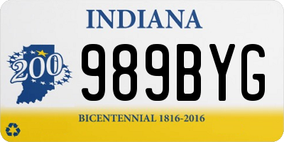 IN license plate 989BYG