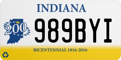 IN license plate 989BYI