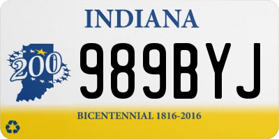 IN license plate 989BYJ