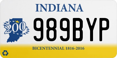 IN license plate 989BYP