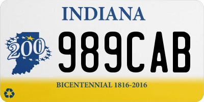 IN license plate 989CAB