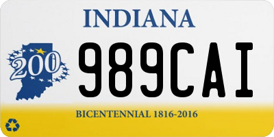 IN license plate 989CAI