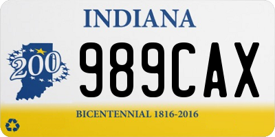 IN license plate 989CAX