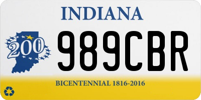 IN license plate 989CBR