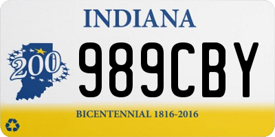 IN license plate 989CBY