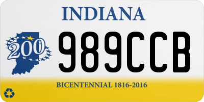 IN license plate 989CCB