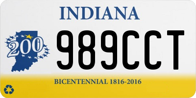 IN license plate 989CCT