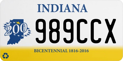 IN license plate 989CCX