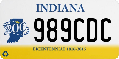 IN license plate 989CDC