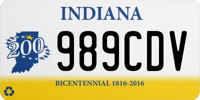 IN license plate 989CDV