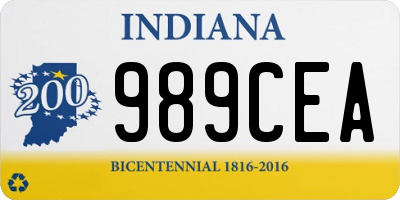 IN license plate 989CEA