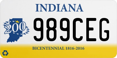 IN license plate 989CEG