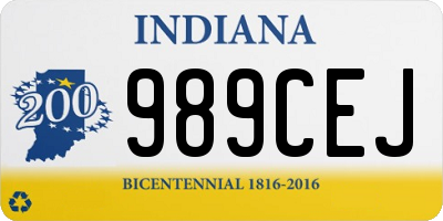 IN license plate 989CEJ