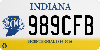 IN license plate 989CFB