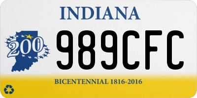 IN license plate 989CFC