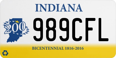 IN license plate 989CFL