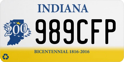 IN license plate 989CFP