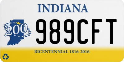 IN license plate 989CFT