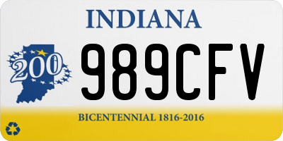 IN license plate 989CFV