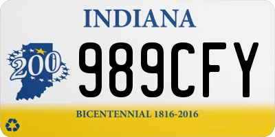 IN license plate 989CFY