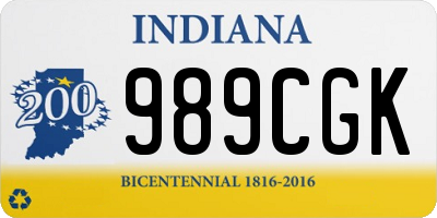 IN license plate 989CGK