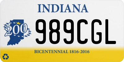 IN license plate 989CGL