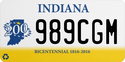 IN license plate 989CGM