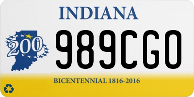 IN license plate 989CGO