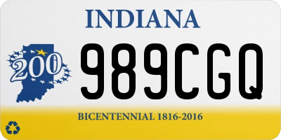 IN license plate 989CGQ
