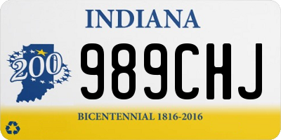 IN license plate 989CHJ