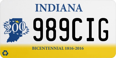 IN license plate 989CIG
