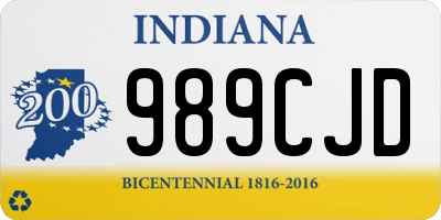 IN license plate 989CJD