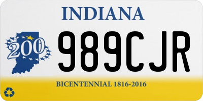 IN license plate 989CJR