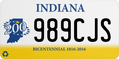 IN license plate 989CJS