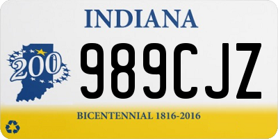 IN license plate 989CJZ