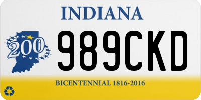 IN license plate 989CKD