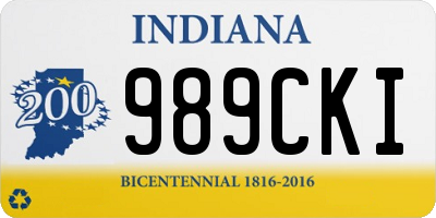 IN license plate 989CKI