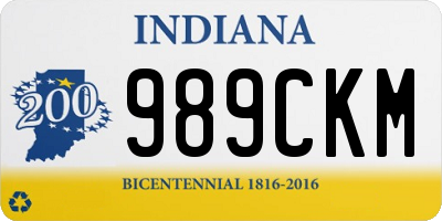 IN license plate 989CKM