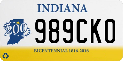 IN license plate 989CKO