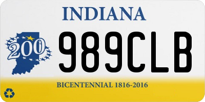 IN license plate 989CLB