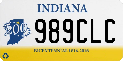 IN license plate 989CLC