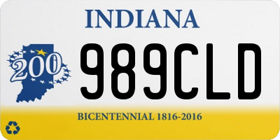 IN license plate 989CLD